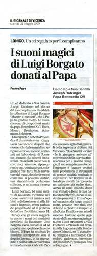 CD Borgato donato al Papa